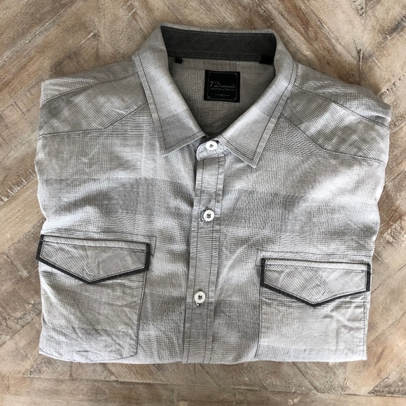 7 Diamonds LS Button Down Size L - Picture 7 of 7